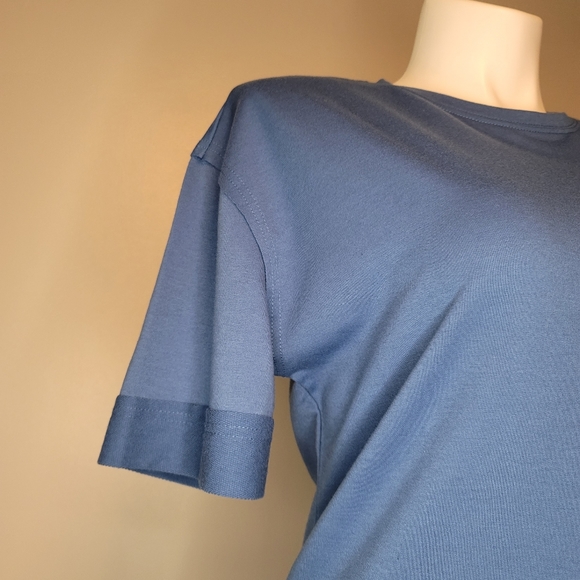 Stitchdrop French Terry T-shirt Dress Blue Medium NWT - Picture 4 of 9
